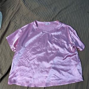 Ekouaer Satin Pink Top XXL